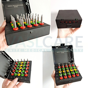 Kit de fraises dentaires pour implants, set de perçage d'ostéotomes, instruments chirurgicaux pour os et dents, certifié CE Classe I Vaslcare - Product Image 5