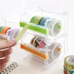 STICKERS PUNK Washi Making Tape Dispenser Cutter Roll Tape Holder Organizer DIY Sticker Roll Tape Cutter Holder Storage 02982