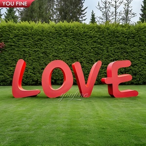 Escultura <span class=keywords><strong>de</strong></span> Acero Inoxidable con Diseño Personalizado <span class=keywords><strong>de</strong></span> Arte Metálico para Exteriores, Estatua <span class=keywords><strong>de</strong></span> Letras <span class=keywords><strong>de</strong></span> Amor - Product Image 5