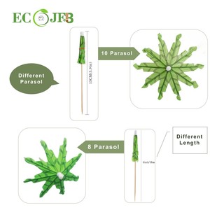 Piques à cocktail jetables en <span class=keywords><strong>bois</strong></span>, parasols en papier en forme de <span class=keywords><strong>palmier</strong></span> pour boissons tropicales, bar, mariage, fête, décoration de boissons - Product Image 4