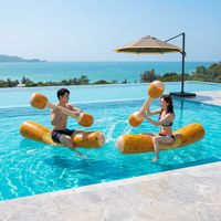 Jouets gonflables aquatiques pour adultes et enfants ; Ensemble de pare-chocs aquatiques ; Bâtons de jeu aquatiques à motif bois
