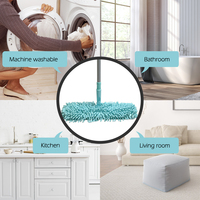 Balai serpillère magique Double face en microfibre, pour le nettoyage des sols