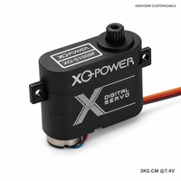 Servomoteur numérique sans noyau XQ-POWER XQ-S1009F 7,7g 3KG, engrenages métalliques, boîtier tout aluminium, étanche, OEM pour avion RC