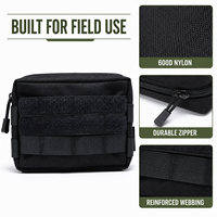 Sac de ceinture tactique Molle d'extérieur, pochette utilitaire EDC, trousse de premiers secours, étui pour téléphone, sac de chasse en nylon 600D