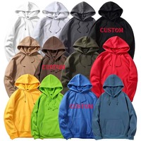 Hoodie katun desain kustom sampel gratis, atasan pendek polos hitam model dropped shoulder untuk pria, grosir