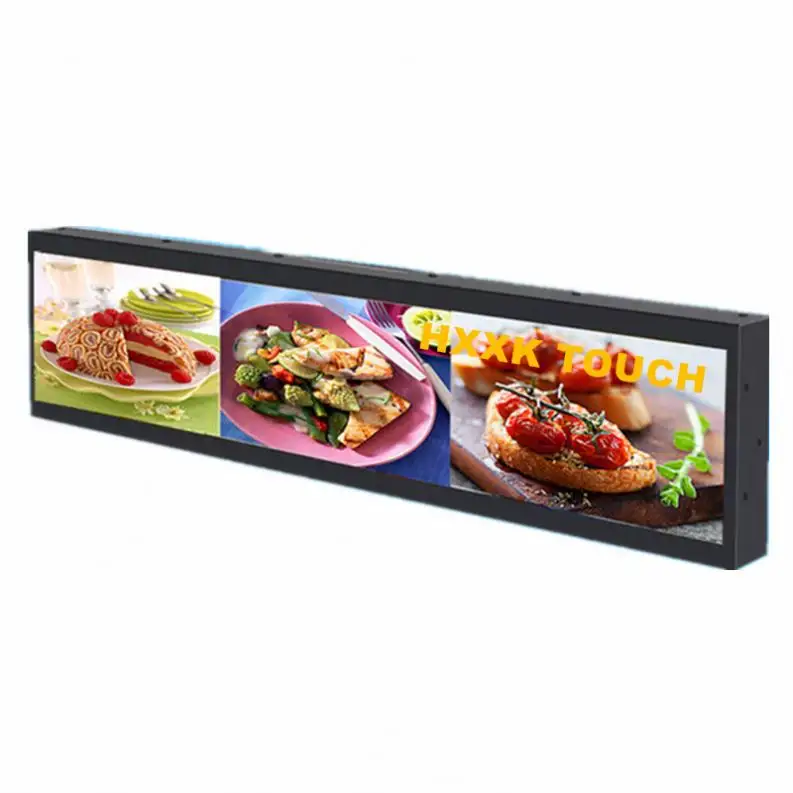 HXXK TOUCH digital signage and displays brand manufacturers bar lcd display ultra wide bar advertising screen stretched