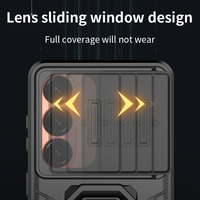 Coque de téléphone de luxe pour Samsung S26, résistante aux chocs, avec anneau métallique durable et protection coulissante pour l'objectif
