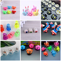 Lumineux LED Animal Jelly Finger Ring Glow-in-the-Dark Party Favor Doux et Élégant Famille Rassemblement Cadeau D'anniversaire