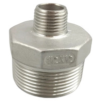 Raccord réducteur hexagonal mâle fileté SUS304 pour systèmes de climatisation/cuisine/salle de bain/ventilation et circulation de liquides OEM