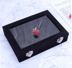 Xách tay của phụ nữ hộp đồ trang sức với 24 khoang thanh lịch lưu trữ bằng gỗ cho Bông tai hiển thị - Product Image 3