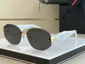 Очки бренда P, лидер продаж, круглые солнцезащитные очки без оправы, роскошные солнцезащитные очки для мужчин и женщин, индивидуальные солнцезащитные очки без оправы 2023