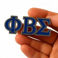 Badges en métal émaillé personnalisables avec logos de lettres grecques pour toutes les fraternités et sororités