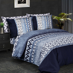 Drap de lit 100% coton, ensemble de literie de luxe, à motifs <span class=keywords><strong>noir</strong></span> <span class=keywords><strong>et</strong></span> <span class=keywords><strong>blanc</strong></span>, housse de couette, prix d'usine - Product Image 1
