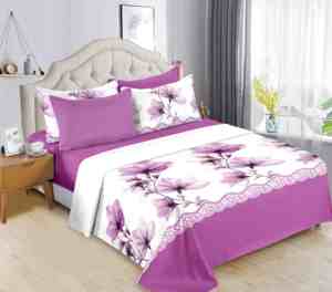 Ready to Ship 6 Pieces Printed Cotton Bed Sheet Set <strong>King</strong> <strong>Size</strong> Flat Fitted Sheet <strong>Pillowcases</strong> - Product Image 6