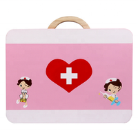 Kit médical unisexe en bois Ensemble de jouets pour filles et garçons Simulation de jeu de rôle pour enfants d'âge préscolaire