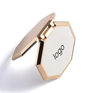 Miroir de maquillage octogonal double face pliable en métal, autocollant époxy DIY, cadeau simple et exquis, vente chaude - Product Image 6