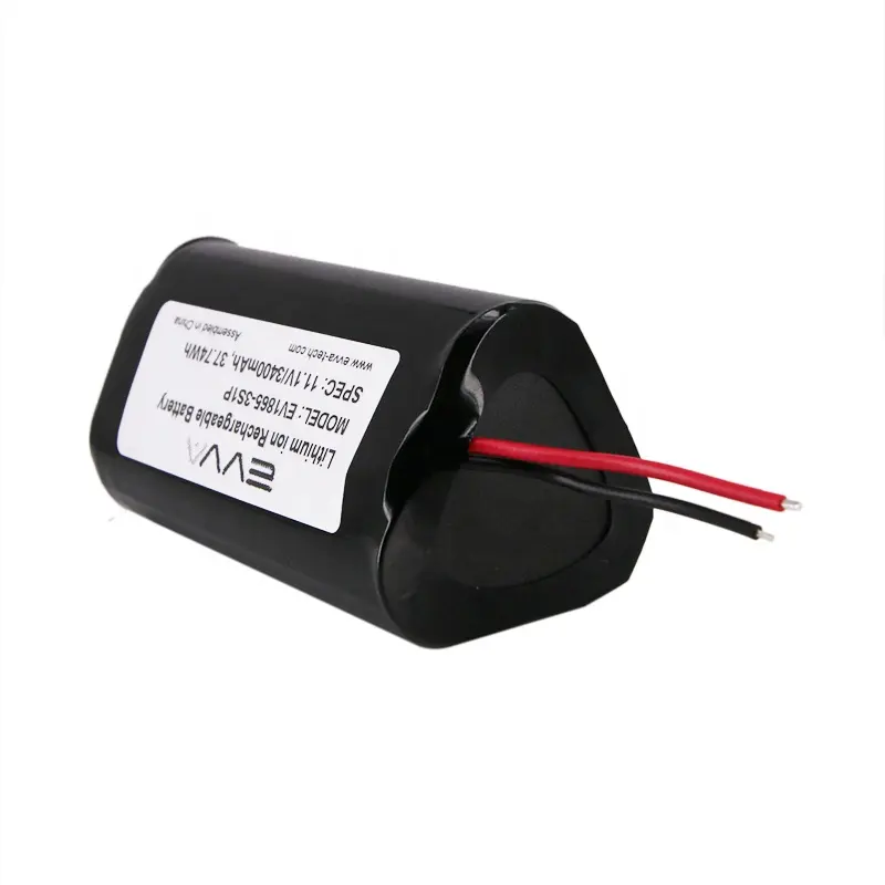 Aangepaste 10.8V 11.1V Ion 12V Lithium 2.5Ah 3Ah 3.4Ah 18650 Li-Ion Batterij Met Pcb