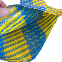 Sac de courses tissé en PP laminé bleu et jaune de haute qualité 25kg 50kg pour l'Afrique (Mauritanie, Tanzanie, Ghana, Congo)