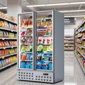 Congelador Vertical para Supermercado Nuelead NE-1050DL de Baja Temperatura, 1050L, con 2 Puertas Transparentes - Product Image 6