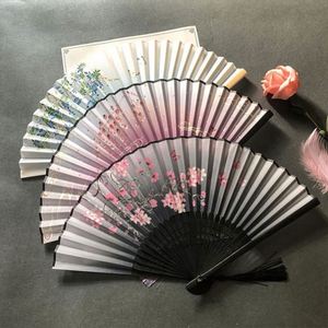 Abanico Plegable de Bambú, Estilo Retro Chino Japonés, Abanico de Seda para Danza, Elegante Decoración para el Hogar - Product Image 5