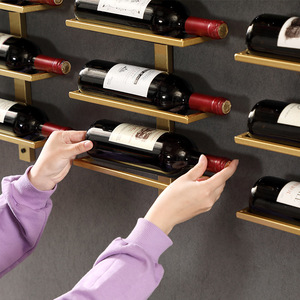 Supermarket Rack Iron Metal Wine Rack Display Stand Slatwall Bottle Display <strong>Shelf</strong> for Wine Storage and Display - Product Image 4