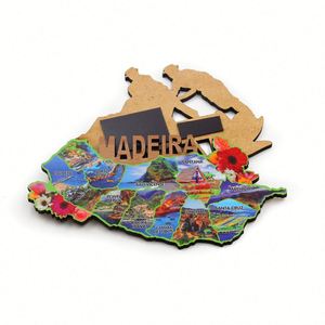 Customizable Mdf Iman Souvenirs Gift Portugal Island Madeira Die-Cut Printed Shaped <b>Fridge</b> Magnets - Product Image 2