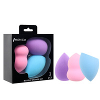 Lot de 3 éponges de maquillage en silicone personnalisées – Sans latex, super douces, outils de beauté professionnels