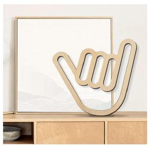 Hawaii <span class=keywords><strong>Aloha</strong></span> Surfer Hand Sign <span class=keywords><strong>Surf</strong></span> Wall Decor Set de 2 Shaka y Victory Letrero de pared de madera Colgar Letrero Suelto - Product Image 1