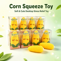 Jouets Squishy en forme de blocs de maïs, en TPR, en boîte, imitation alimentaire, souples à presser, anti-stress, anti-anxiété, sensoriels et pour la relaxation