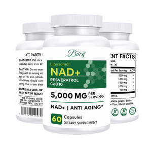 תוסף תזונה פרטי NAD+ רסברטרול קואנזים Q10 ויטמין להגברת אנרגיה תאית, אנטי אייג'ינג, 60 כמוסות, יוניסקס, למבוגרים - Product Image 3