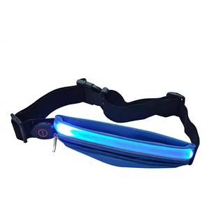Ceinture lumineuse LED pour activités sportives en extérieur, avec chargement USB, sac de rangement lumineux pour téléphone, motif léopard, pour cyclisme, du fabricant - Product Image 4