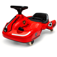 Kart électrique pour enfants 12V 360 °   Voiture à roulettes avec musique Bluetooth, lumières LED, contrôle à 5 vitesses, jouet pour enfants