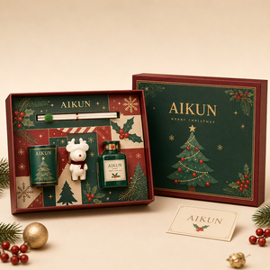 Aikun Christmas Tree Reed Diffuser Scented <b>Candle</b> <b>Gift</b> <b>Set</b> with Green Bottle Reindeer Charm Greeting Card for Holiday Giving - Product Image 1