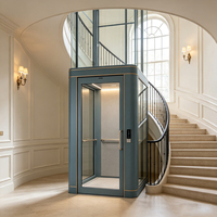 Ascenseur hydraulique sans gaine personnalisé pour villas, de 2 à 5 étages, pour intérieur/extérieur, usage résidentiel