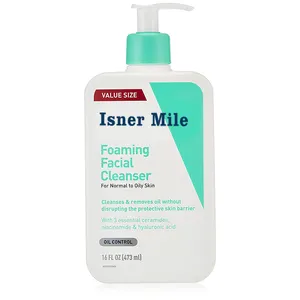 Private Label High Quality Foaming Facial Cleanser Daily Face Wash For Oily Skin With Hyaluronic Acid