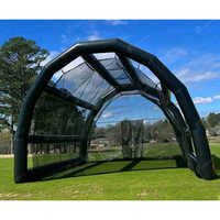 Tente de sport gonflable hermétique pour l'entraînement au frappeur, cage de baseball gonflable avec filet