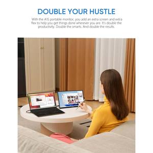 <span class=keywords><strong>Arzopa</strong></span> A1S écran FHD Rechargeable 14 pouces IPS USB Type C double moniteur de jeu Mobile Portable pour ordinateurs portables - Product Image 6