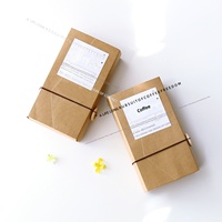 Boîte à livres rectangulaire en papier kraft, faite à la main, style rétro, pour sachets de café, thé, bonbons de mariage, avec découpes.
