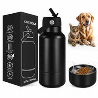 Bouteille d'eau isotherme personnalisée de 32 oz sans BPA pour animaux de compagnie (chiens et chats), en acier inoxydable, pour pique-nique, vente au détail, haute performance, type gourde thermos