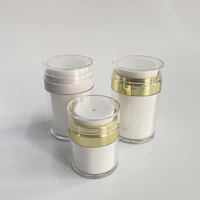 Produits en stock 15ml 50ml Emballage complet en acrylique à pression sous vide Crème et lotion pour le visage en flacon plastique Pot à crème