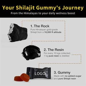 निजी लेबल प्रीमियम शुद्ध शिलजीत राल 75% फुल्विक एसिड 3000 मिलीग्राम शुद्ध हिमलयन शिलजीत गमी कैंडी प्रतिरक्षा समर्थन - Product Image 3