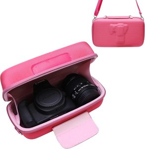 Étui pour appareil photo <span class=keywords><strong>Canon</strong></span> EOS Rebel R50/R100/R50V/T6/R8/R10/RP/SL3/T100 DSLR SLR et objectif 18-55mm/18-45mm avec bandoulière - Product Image 1
