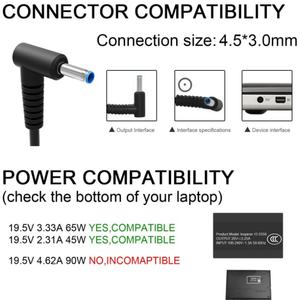 Chargeur standard ORG compatible avec les ordinateurs portables <span class=keywords><strong>HP</strong></span>, <span class=keywords><strong>adaptateur</strong></span> <span class=keywords><strong>secteur</strong></span> intelligent à embout bleu 65W 45W - Product Image 4
