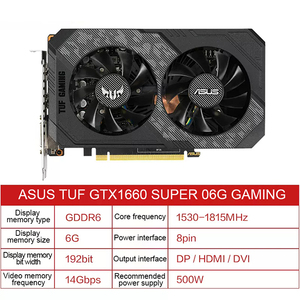 ASUS Gtx 1660 super 6gb 192bit Gaming GPU GDDR6 Pc de bureau Sup Gtx 1660 super <span class=keywords><strong>NVIDIA</strong></span> carte graphique - Product Image 2
