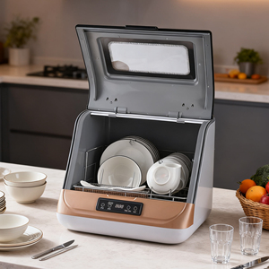 Lave-vaisselle portable mini de comptoir pour la maison et la cuisine, machine à laver la vaisselle de table NHD01004 - Product Image 1