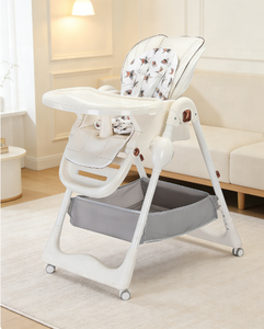 <span class=keywords><strong>Chaise</strong></span> haute électrique intelligente pour bébé, multifonctionnelle, pliable, inclinable, berçante, réglable en hauteur, deux-en-un pour l'alimentation - Product Image 4
