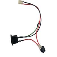 Faisceau de câbles personnalisé avec connecteur 2 broches, bornes à fourche et bornes à anneau pour câblage d'équipement