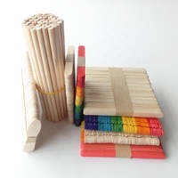 Bâtons de Popsicle en bois bâtons de crème glacée de couleur bois naturel enfants bricolage artisanat Art jouets outils de gâteau de crème glacée