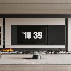 Muebles <span class=keywords><strong>de</strong></span> Diseño Moderno <span class=keywords><strong>de</strong></span> Lujo, Estantes Flotantes <span class=keywords><strong>de</strong></span> <span class=keywords><strong>Madera</strong></span> Contrachapada, Soporte <span class=keywords><strong>para</strong></span> <span class=keywords><strong>TV</strong></span>, Consola, Mueble - Product Image 1