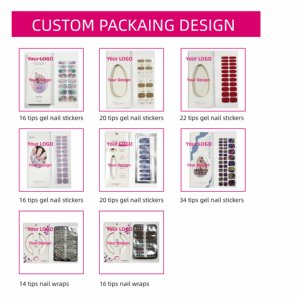 KIKILEE Autocollants pour ongles en gel 3D entièrement durcis, pigment perlé, design saisonnier de Noël, couverture complète, usine OEM - Product Image 3